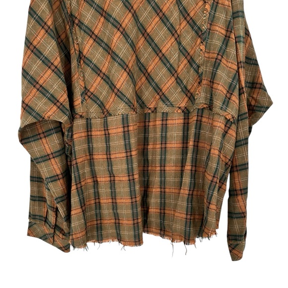 Heyson Oversized Plaid Button Down Shirt Brown size 2X NWT Long Sleeves - Picture 7 of 12